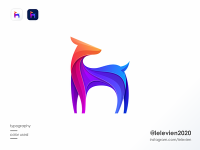 colorful deer logo design