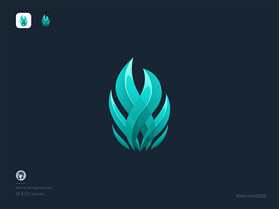 ocean flame blue brand branding business colorful cute design fire flame identity ignite illustrator logo logodesign simple