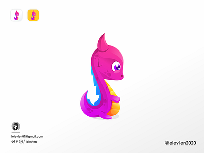 little dragon baby brand branding business colorful cute design dragon identity illustrator logo simple