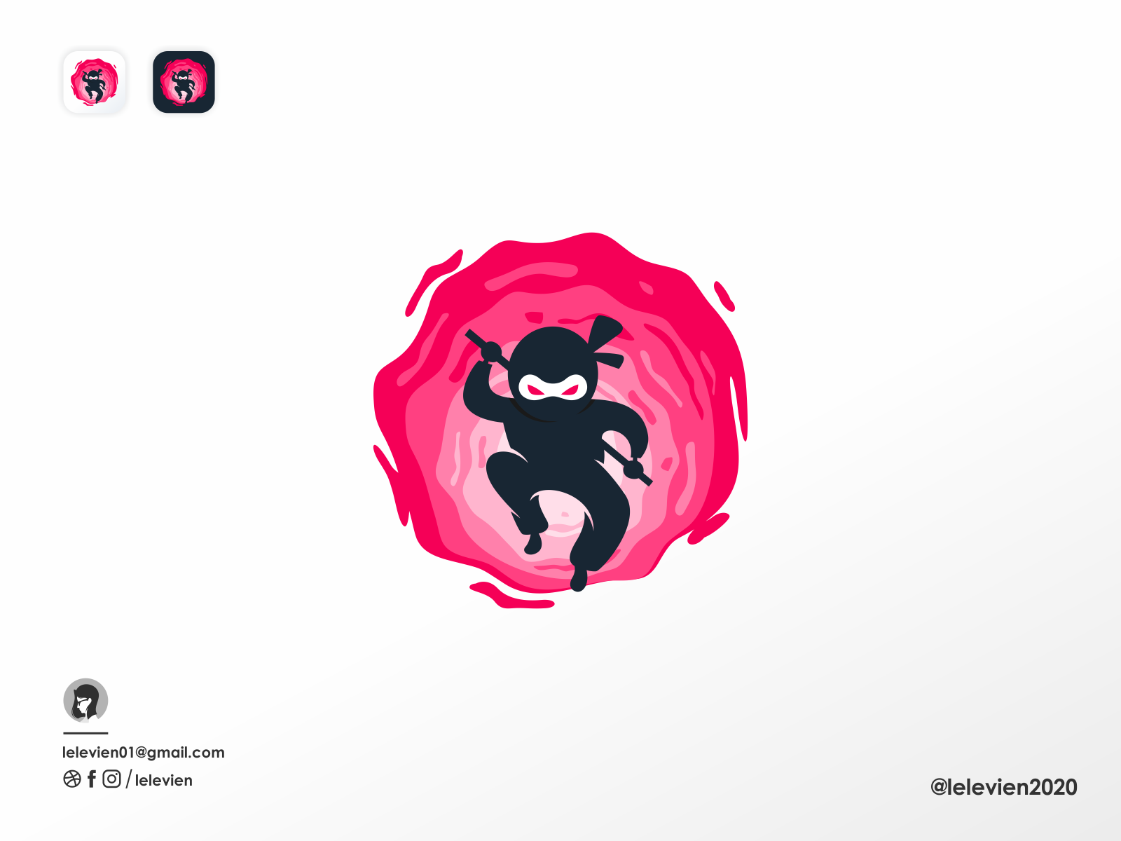 Panda Ninja Logo by LogoDesigner(Freelancer) on Dribbble