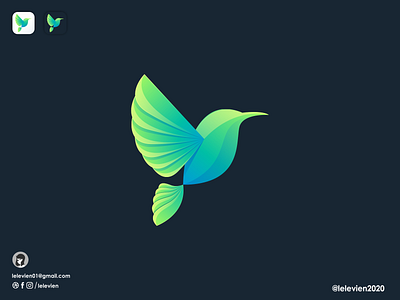 bird logo animal bird brand branding colorful design green icon identity illustrator logo mascot modern simple ui ux