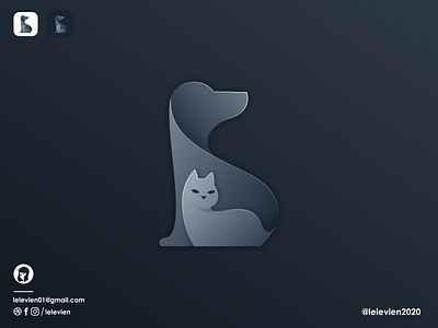 cat and  dog logo