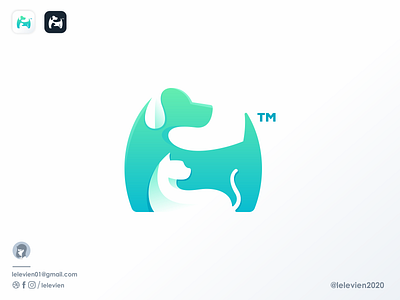 logo done for happygree brand branding business cat character colorful cute design dog identity illustrator logo logodesign pet simple