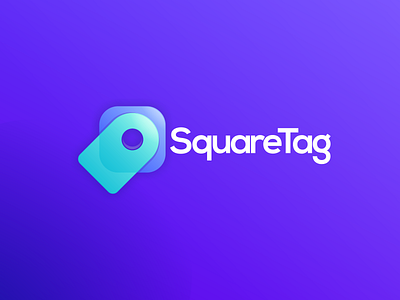 square tag logo design