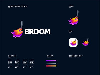broom logo design