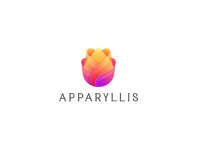 Apparyllis logo design brand branding colorful cute design flower identity illustrator logo logodesign nature rose simple