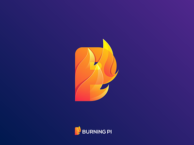 Burning P logo brand branding colorful design fire flame icon identity illustration logo p simple ui vector