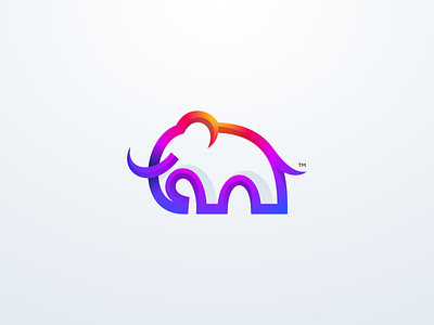 Elephant logo design animal brand branding colorful design elephant identity illustration logo mammoth simple ui vector