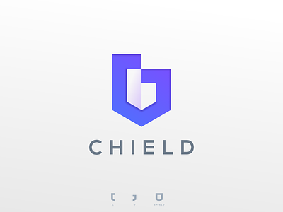 CHIELD LOGO brand branding cj colorful design identity illustration logo monogram shield simple