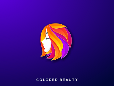 Colored Beauty brand branding color colorful design identity illustration logo simple ui vector woman
