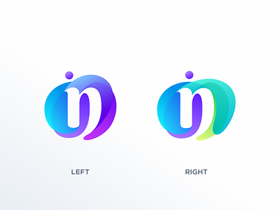 Left or Right? brand branding colorful design identity illustration logo n logo simple