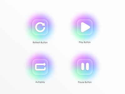 Play Icons design app brand branding colorful design glass icon identity illustration logo modern morphism simple ui vector