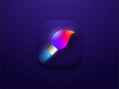 Brush icon app brand branding brush colorful design icon identity illustration logo simple ui ux vector web