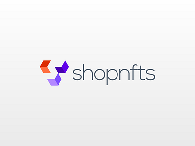 a logo done for shopnft brand branding colorful design identity illustration logo negative nft shop simple space vector