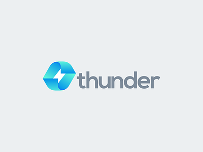 Thunder negative space logo