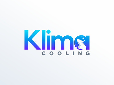Klima Cooling bear brand branding colorful design ice identity illustration logo negative simple space ui vector
