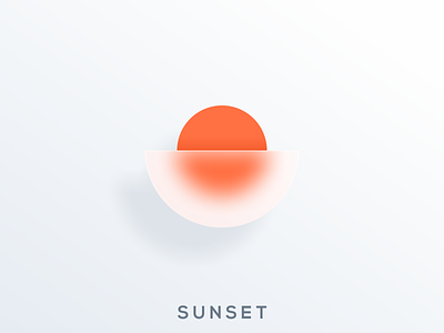 Sunset logo icon app brand branding colorful design glass icon identity illustration logo morphism simple sun sunset