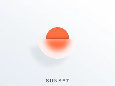 Sunset logo icon app brand branding colorful design glass icon identity illustration logo morphism simple sun sunset