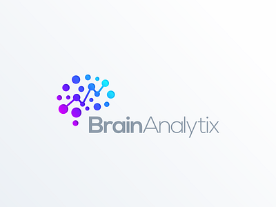 Brain Analitix logo analytic brain brand branding colorful design identity illustration logo simple think