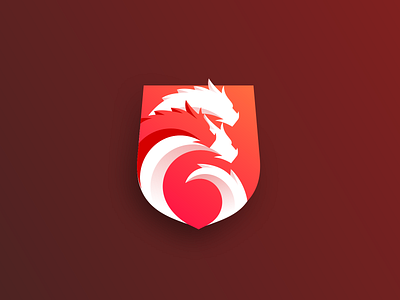 Hydra Logo brand branding colorful crest design dragon hydra identity illustration logo shield simple ui vector