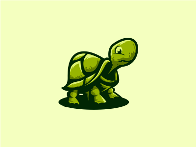 Turtle logo animal brand character cute design designer green identity logo logodesign turtle