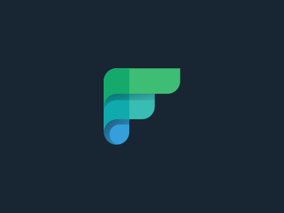 F letter brand branding colorful design f identity initials letter logo