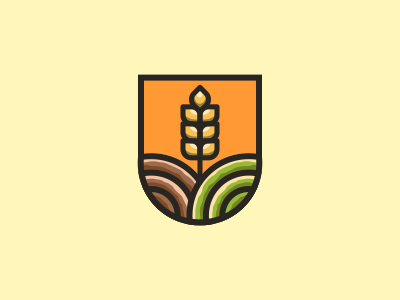 agriculture logo agriculture black brand branding cute design identity kyubi logo nature seed tail