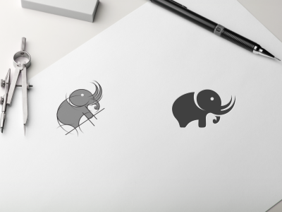 simple baby mammoth baby brand branding colorful cute design identity logo mammoth