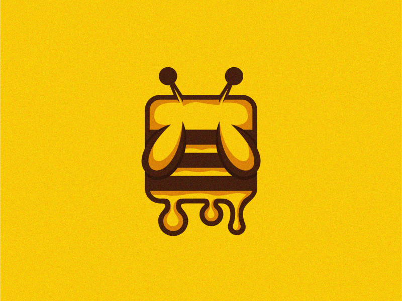melting bee character logodesign designer illustrator colorful cute brand branding design identity logo