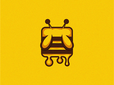 melting bee brand branding character colorful cute design designer identity illustrator logo logodesign
