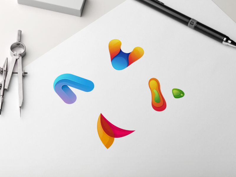 A letter logo web app icon typography vector illustration designer logodesign business illustrator simple colorful brand branding design identity logo