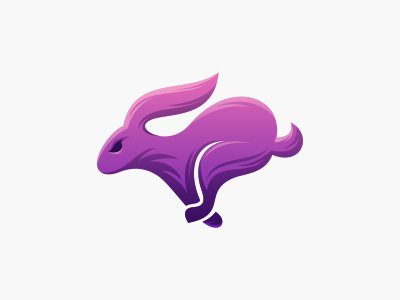 rabbit logo illustration vector character business illustrator simple cute colorful brand branding design identity logo