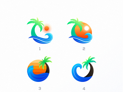 palm beach logo app app icon brand branding colorful design icon icon design identity illustrator logo simple