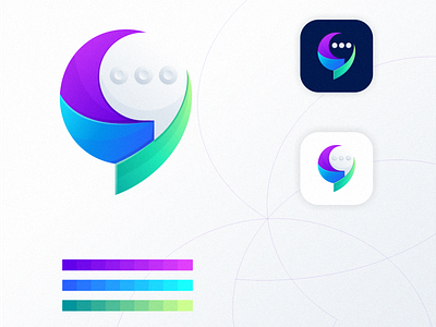 colorful chat bubble icon app app icon branding chat chat app chat bubble chat icon colorful design icon icon design identity logo logodesign ui ux
