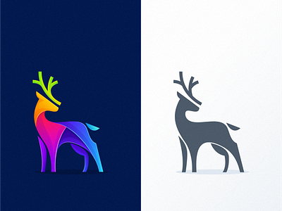 colorful deer logo design app icon brand branding character colorful deer deer logo design icon identity logo logodesign simple