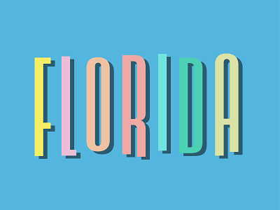 Florida (1 of 3) design florida fun lockup logo playful sun sunshine tropical type typography wordmark