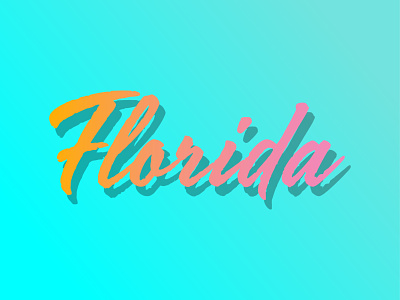 Florida (2 of 3) design florida fun lockup logo logomark miami miami vice sun sunshine tropical type typography wordmark