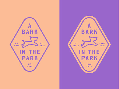 A Bark in the Park badge dog illustration lockup logo minneapolis park publicis sapient
