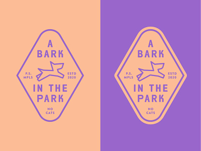A Bark in the Park badge dog illustration lockup logo minneapolis park publicis sapient