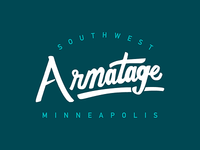 Armatage hand handdrawn lettering script type