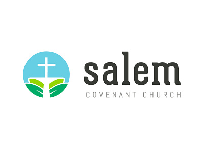 Salem Covenant Church church cross earth leaf leaves logo salem