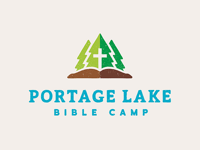 Portage Lake Bible Camp bible camp lake logo nature trees