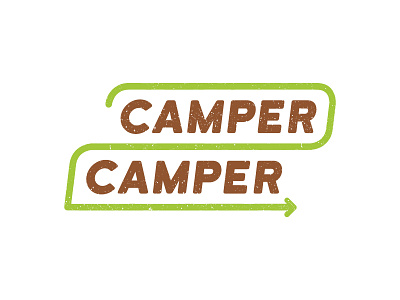 Camper 2 Camper brown camp camping green logo recycle