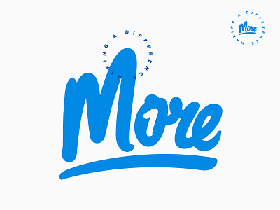 One More lettering blue campaign church hand handdrawn lettering minneapolis script type
