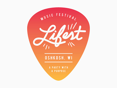 Lifest Music Festival Guitar Pick custom festival gradient guitar hand lettering music party shirt t shirt tee type