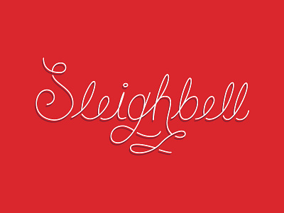 Sleighbell script anchor points bell bezier christmas custom hand drawn holidays script sleigh type