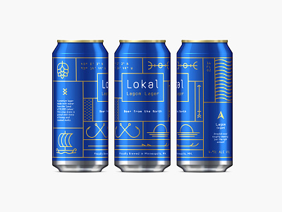 Lokal Lagom Lager beer brand brewery cans illustration logo minneapolis minnesota north packaging scandinavian skol