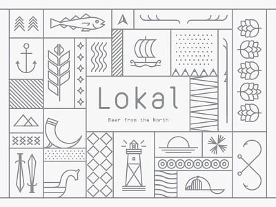 Collection of Lokal illustrations beer brand brewery cans illustration logo minneapolis minnesota north packaging scandinavian skol