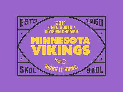 Minnesota Vikings champs division football horns minnesota nfc nfl skol stars super bowl vikings