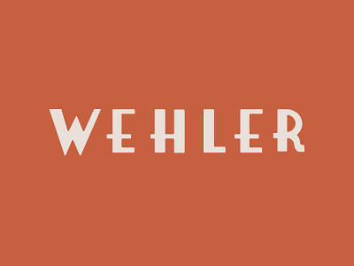 Wehler art custom deco logo logotype name norway norwegian type typography wehler wells